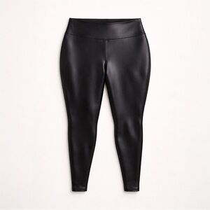 Torrid Black Faux Leather Leggings 3X High Rise Stretch
